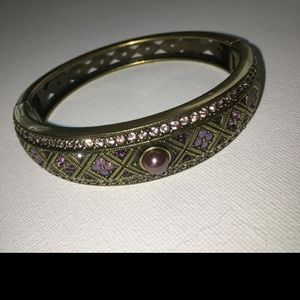 Heidi Daus Gold and Purple Embellished Bracelet